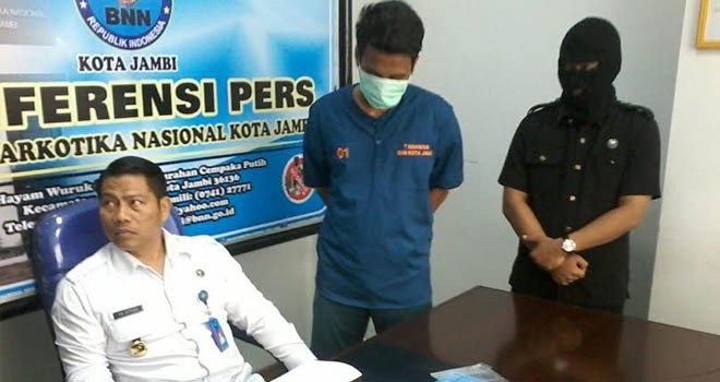 BNN Kota Jambi berhasil mengamankan tersangka pengedar narkotika jenis sabu.