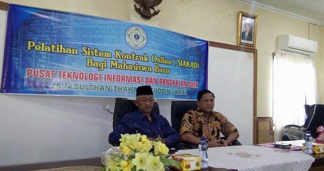 Pusdikom IAIN STS Jambi gelar pelatihan kepada mahasiswa tentang penggunaan Siakad.