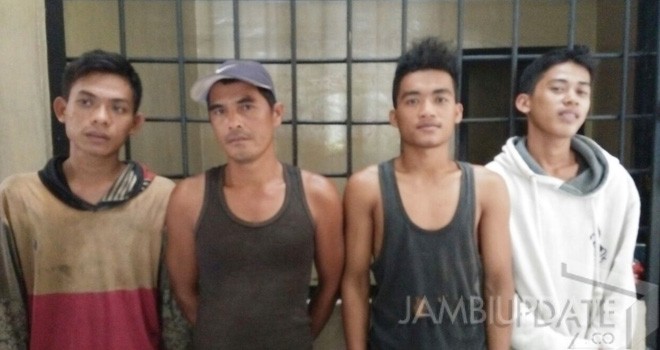4 Pelaku yang berhasil di amankan Jajaran Polres Tebo.