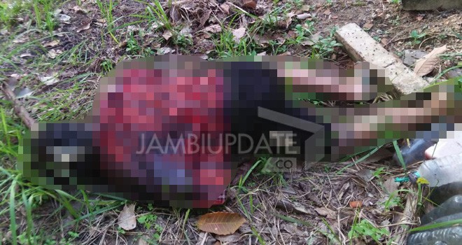 Mayat pria yang ditemukan dengan kondisi membusuk.