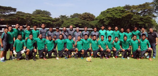 Deretan pemain yang mengikuti seleksi tahap pertama timnas Indonesia U-22. Foto via pssi.org