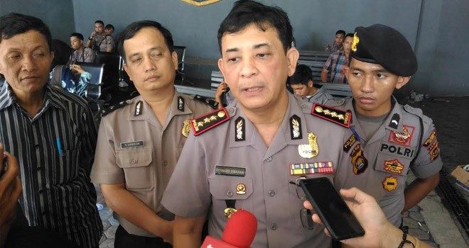 Kapolresta Jambi, Kombes Pol Bernard Sibarani saat di wanwancarai awak media di Lapas Kelas IIA Jambi.