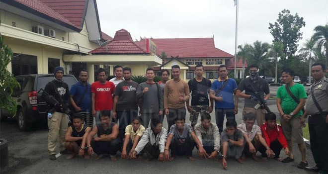 Satres Narkoba Polres Tebo berhasil mengamankan  9 pelaku saat pesta narkoba.