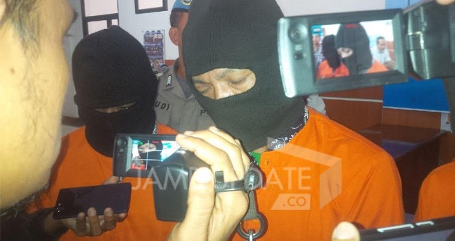 Pelaku penyuludupan narkoba yang berhasil diamankan Polda Jambi.