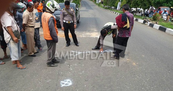 Lokasi tabrakan Maut di Merangin.