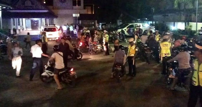 Polisi saat melakukan Operasi Patuh Siginjai Polda Jambi.