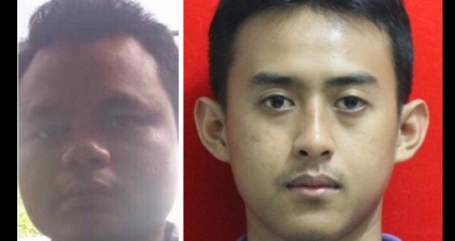 Ichwan Nurul Salam (kiri) dan Solihin yang diduga menjadi pelaku bom bunuh diri di Kampung Melayu, Jakarta Timur, Rabu (24/5). Foto: Polri via Strait Times