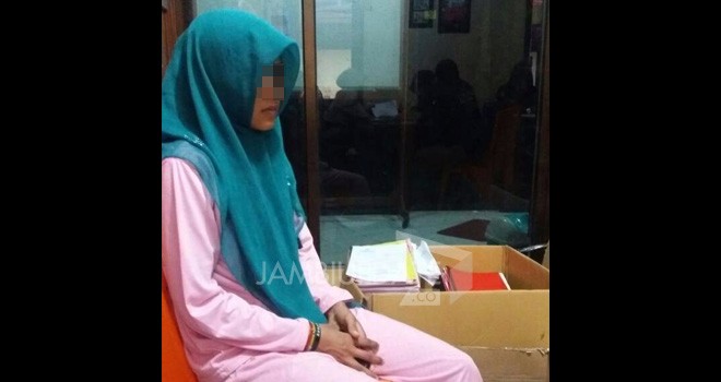 YR (20) penghina polisi berhasil diamankan di Polres Bungo.