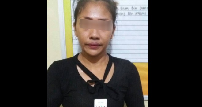 Wanita muda yang berhasih diamankan tim gabungan Satresnarkoba Polres Sarolangun dan Polsek Pauh.