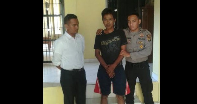 Satu Dari Tiga Perampok yang Ditangkap di Bungo yang berhasil diamankan polisi.