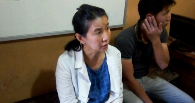 Korban saat melapor ke Polsek Jelutung.