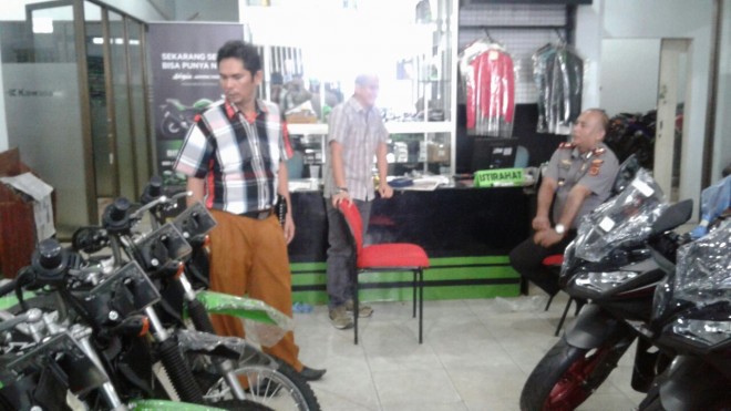 Dealer Kawasaki di Jambi yang Dibobol maling. 