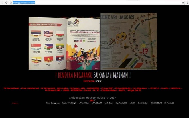 Tampilan website kualalumpurmalaysia.com yang diretas. (screenshoot)