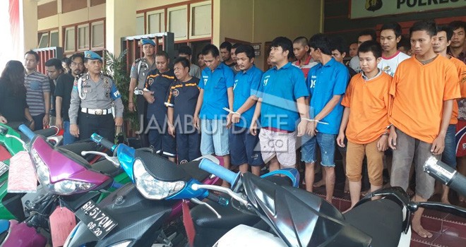 Puluhan Pelaku Curanmor di amankan Polisi.