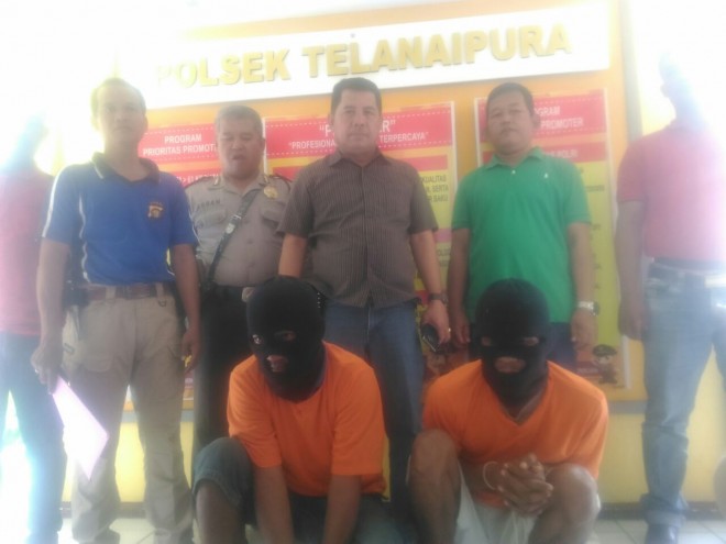 Polisi saat berhasil mengamankan pelaku curas.