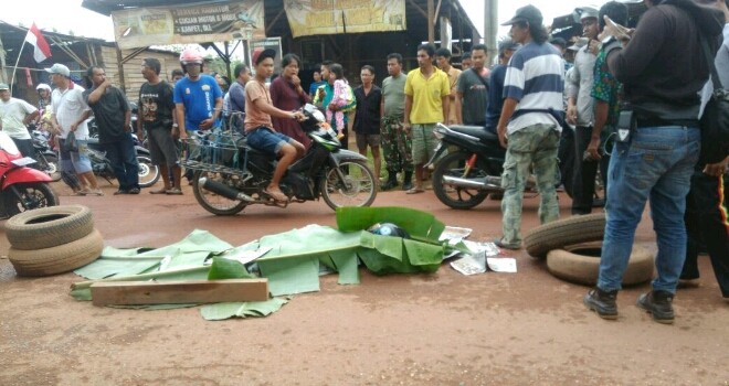 Warga Kota Jambi Tewas Tergilas Truk di Kasang Pudak.
