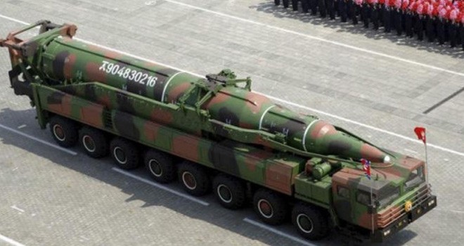 Salah satu misil Korea Utara. Foto: reuters/kcna