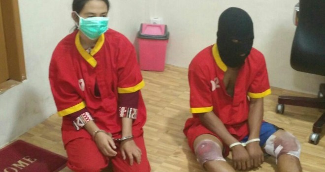 Tersangka pembunuhan yang berhasil di amankan polisi. 