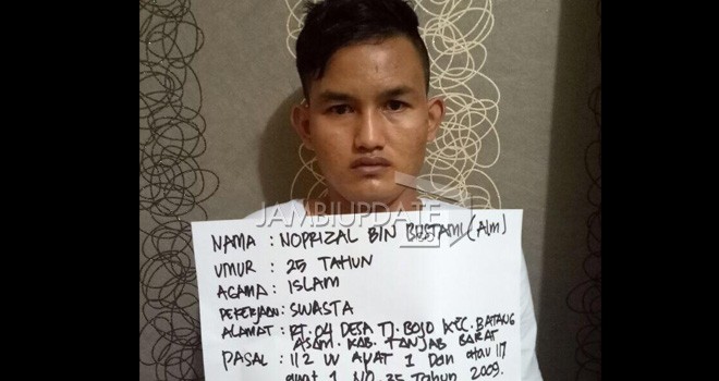 Seorang Pemuda di Tanjab Barat Tertangkap Bawa Sabu.