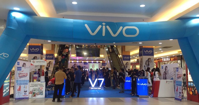 Selama pameran penjualan Vivo V7+ lampaui target.