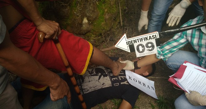 Rekonstruksi pembunuhan tauke sawit.