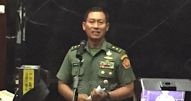 Kapuspen TNI Mayjen Wuryanto dalam jumpa pers di Jakarta.
