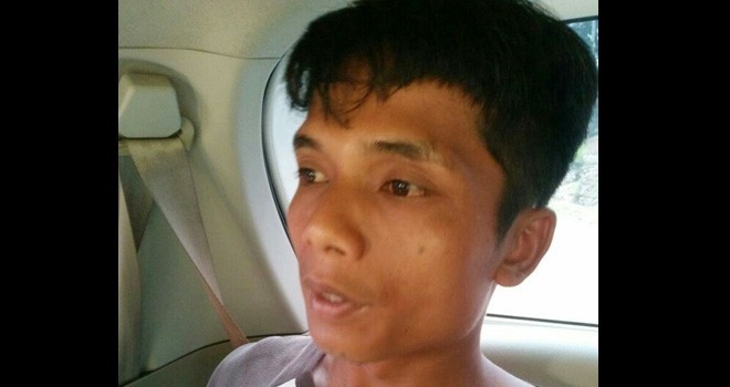 Adi Flores otak pelaku pembunuhan basit saat di amankan Polisi.
