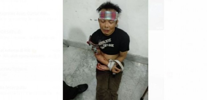 Pria yang hendak terobos Istana Presiden. Foto ist