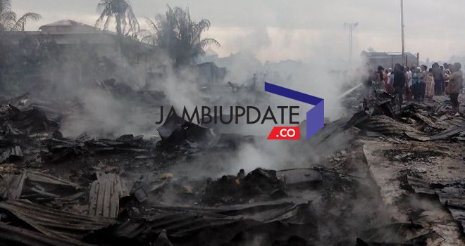 Api yang sudah berhasil dipadamkan di Simbur Naik (15/11)