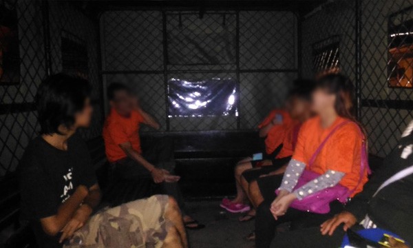 Razia Penyakit Masyarakat (Pekat) di Kota Jambi, Minggu (19/11).