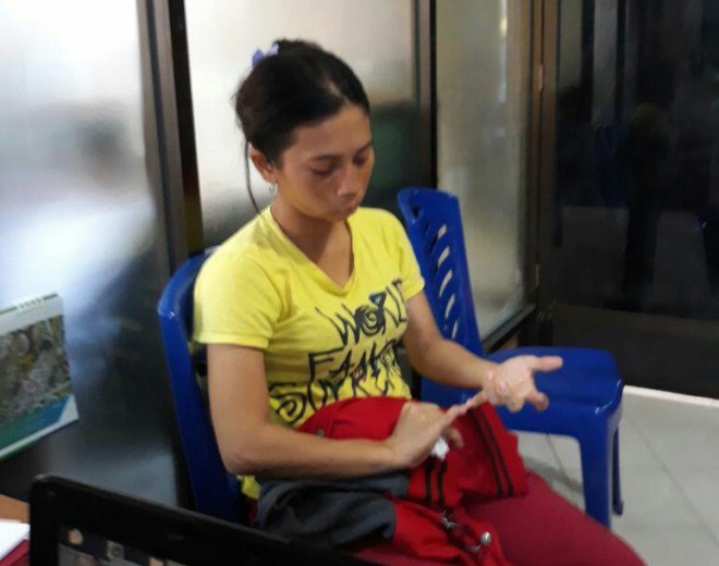 Tersangka Siska saat diamankan pihak kepolisian.