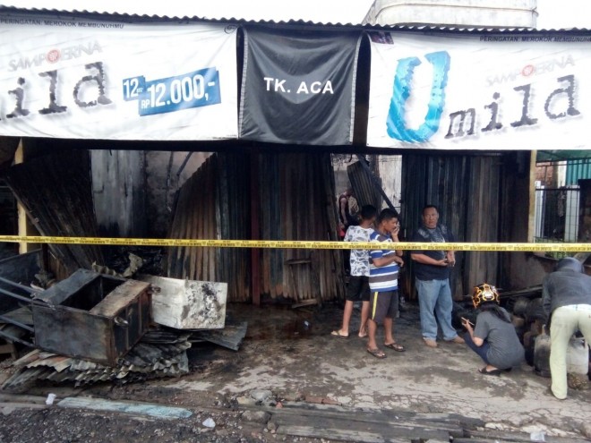 Ruko Penjual Elpiji di Mayang Ludes Terbakar. 