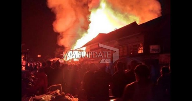 Kebakaran yang terjadi di Kabupaten Kerinci. 