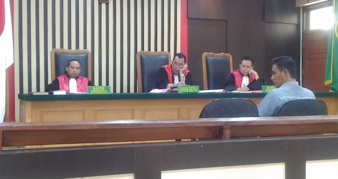 Sidang lanjutan kasus korupsi mark up gaji golongan 3 Setda Provinsi Jambi dengan terdakwa Mulyadi mantan staf bendahara pengeluaran.