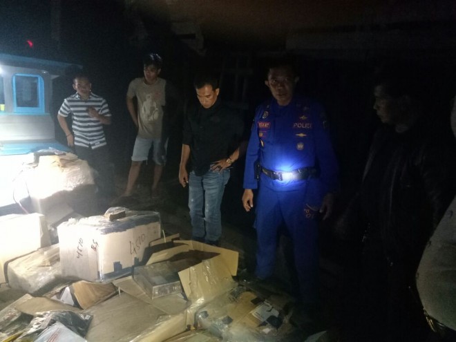 Barang elektronik ilegal yang diamankan anggota Polair Polres Tanjab Timur.