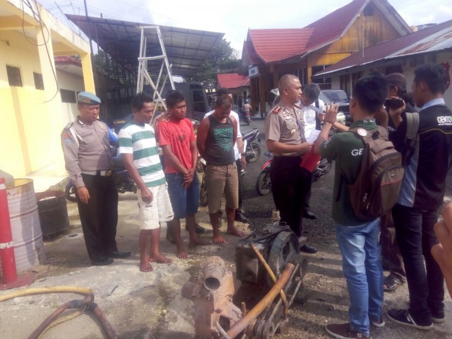 Foto saat dilakukan pers rilis di Polres Merangin.