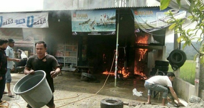 1 Ruko di Kerinci Nyaris Ludes terbakar.