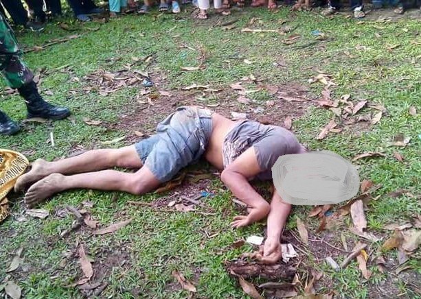 Mayat Asnawai Kutub yang ditemukan warga pagi ini (24/1)