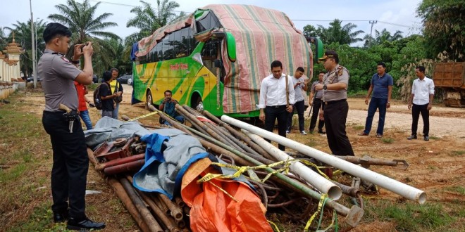 Barang bukti pelaku ilegal Driling di desa pompa air 
