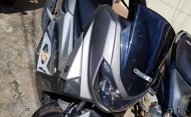 Sepeda motor yang di amankan Polisi. 