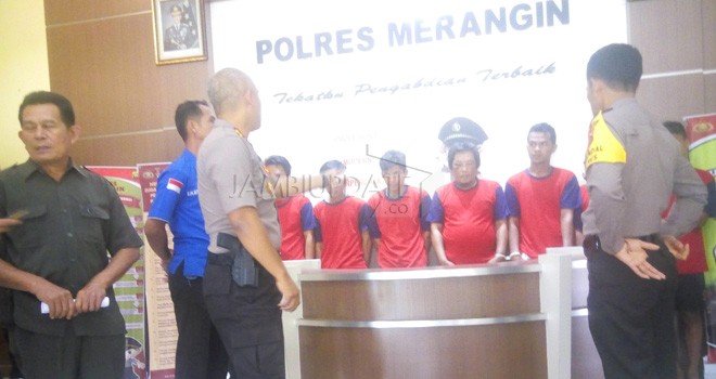 Polres Merangin Tangkap 7 Pengedar Narkoba.