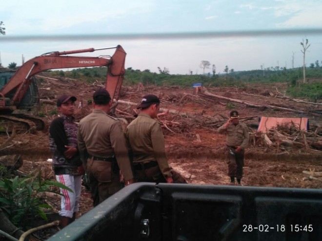 Pengamanan perambah hutan di kawasan PT Reki