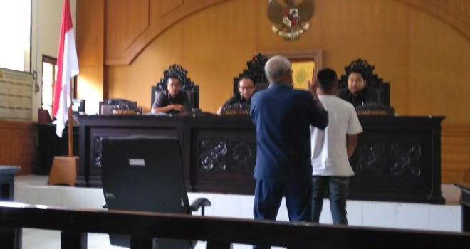 Sidang kasus pembunuhan sadis terhadap M Dasrullah (45) di Pengadilan Negeri Muarabulian.