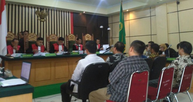 Sidang lanjutan kasus uang ketok palu pengesahan RAPBD Provinsi Jambi 2018.
