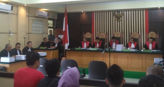 Sidang kasus dugaan tindak pidana korupsi suap APBD Provinsi Jambi 2018 di PN Tipikor Jambi beberapa wakut lalu