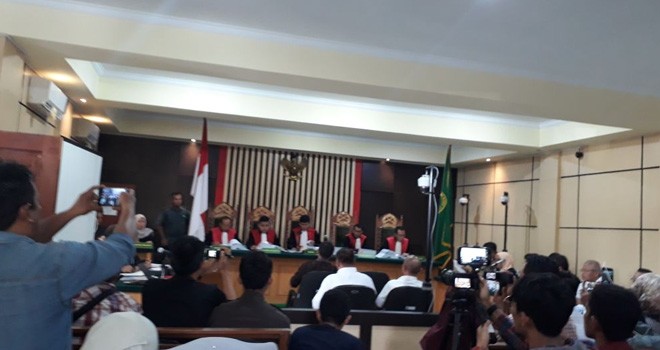 Sidang lanjutan kasus uang ketok palu pengesahan RAPBD Provinsi Jambi 2018.
