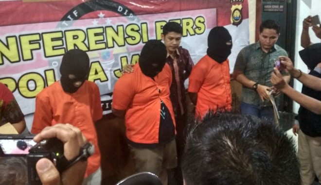 PN pelaku pedofilia yang diamankan di Mapolda Jambi.
