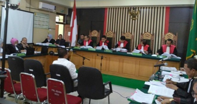 Sidang lanjutan kasus uang ketok palu pengesahan RAPBD Provinsi Jambi 2018 beberapa waktu lalu.
