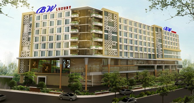 Desain bangunan Hotel BW Luxury.