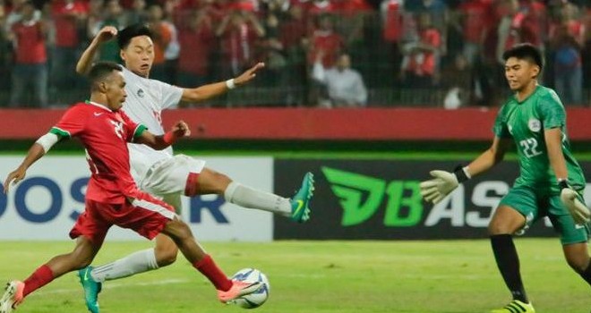 Timnas Indonesia U-19 saat menang 4-1 atas Filipina di babak penyisihan Piala AFF U-19 2018.